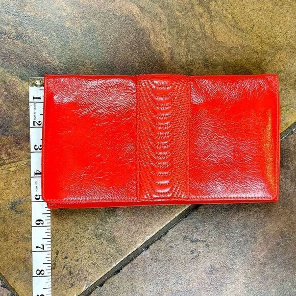 Hobo International Patent Leather Coral Clutch Wallet Purse - Picture 3 of 11
